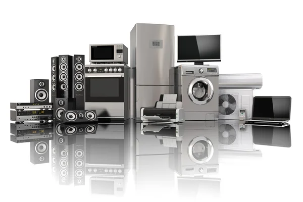 depositphotos 63745311 stock photo home appliances gas cooker tv